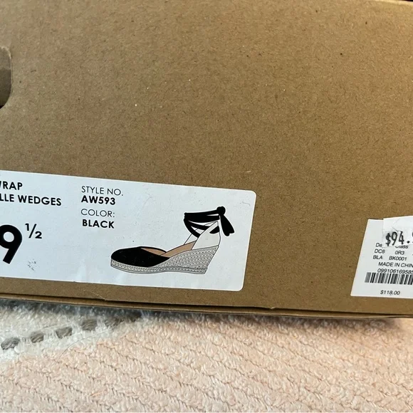 New Espadrille ssandqls anky wrap wedges J.Crew 9 1/2, black. - Picture 2 of 5